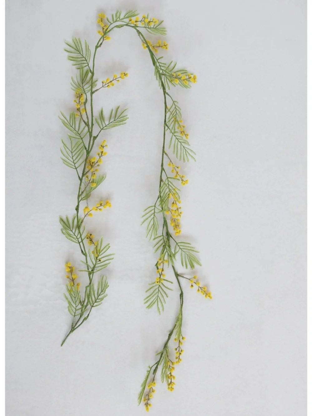 Faux Botanical Garland with Yellow Flower